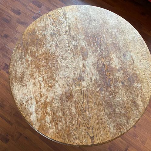 Ronde antieke salontafel, Huis en Inrichting, Stoffering | Tapijten en Kleden, Gebruikt, 100 tot 150 cm, Rond, Ophalen