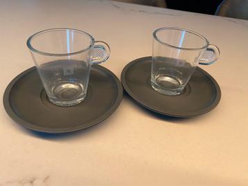 Nespresso espressokopjes met schotels (2 stuks) beschikbaar voor biedingen