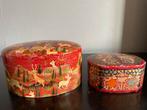 2 rode lak doosjes kasjmiri handgeschilderd, Antiek en Kunst, Ophalen of Verzenden