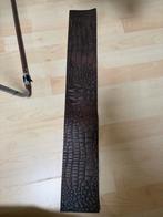 Krokodillenprint Leer Stukken - DIY Armbandjes, Hobby en Vrije tijd, Stoffen en Lappen, Gebruikt, Bruin, Leer of Kunstleer, Ophalen of Verzenden