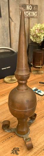 Antieke koper  Bliksemafleider koper dakspits, Ophalen of Verzenden, Koper