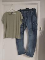 Stoere worker + tshirt esmara maat L 44 stretch JACKY, Blauw, Zo goed als nieuw, W33 - W36 (confectie 42/44), Esmara