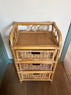 Vintage rotan kastje 3 lades,boho stijl,stevige kwaliteit, Ophalen, 1 of 2 laden, 50 tot 100 cm, Zo goed als nieuw