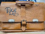 Sterke Vintage Leren Schooltas (Jaren '70/'80), Ophalen of Verzenden, Gebruikt, Bruin, Overige typen