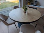 Ronde eikenhouten tafel van Piet Klerkx, Ophalen, Gebruikt, Modern, Vier personen