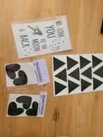 Muurstickers Set - Hartjes, Driehoeken, Maan, Ophalen of Verzenden, Nieuw