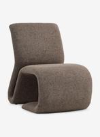 Taupe fauteuil stoel bijzondere vorm japandi teddy, Huis en Inrichting, Ophalen, Nieuw, 50 tot 75 cm