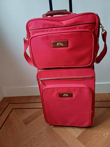 Samsonite Reiskoffertje & Handtas Set - Rood beschikbaar voor biedingen