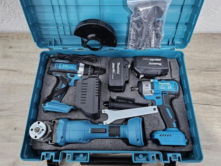 makita set, Doe-het-zelf en Verbouw, Gereedschap | Boormachines, Nieuw, Overige typen, 600 watt of meer, Klopboormechanisme, Ophalen of Verzenden