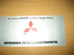 Mitsubishi Colt Lancer Galant Celeste Sapporo folder, Ophalen, Zo goed als nieuw, Mitsubishi