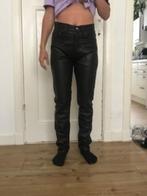 lederen Heren Jeans 5 pocket  mt 32/34 (rundleer) nieuw maat, Zwart, Nieuw, Ophalen of Verzenden, Hand gemaakt