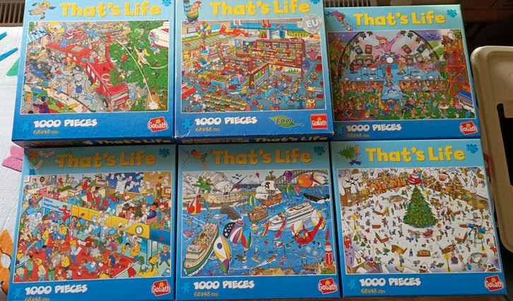 That's Life legpuzzels, 1000 stukjes, Hobby en Vrije tijd, Denksport en Puzzels, Zo goed als nieuw, Legpuzzel, 500 t/m 1500 stukjes