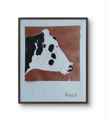 Klaas - Koe Stencilart Uniek beschikbaar voor biedingen