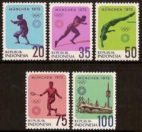 Indonesie Zonnebloem nr 720/4 postfris 1972, Postzegels en Munten, Postzegels | Azië, Postfris, Zuidoost-Azië, Ophalen of Verzenden
