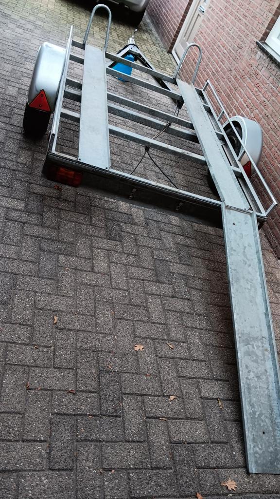 Motortrailer brede motor aanhanger, Auto diversen, Aanhangers en Bagagewagens, Zo goed als nieuw, Ophalen