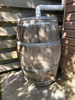 2 houten regentonnen - voorheen wijnvaten, Tuin en Terras, Regentonnen, Ophalen, Gebruikt, Met kraantje, 150 liter of meer