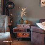 Bijzettafel/nachtkastje industriëlle look, Huis en Inrichting, Kasten | Ladekasten, Ophalen, Minder dan 50 cm, 3 of 4 laden, Minder dan 100 cm