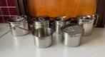 Pannenset, Huis en Inrichting, Keuken | Potten en Pannen, Ophalen of Verzenden, Gebruikt, Rvs, Pannenset