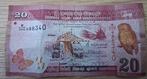 Bankbiljet 20 Rupees Sri Lanka 2015., Ophalen of Verzenden, Zuid-Azië, Los biljet