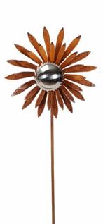 BLOEM OP STEKER - ROEST DESIGN - RVS BOL, Tuin en Terras, Ophalen of Verzenden, Nieuw