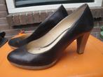 Zwarte leren pumps MANFIELD maat 39 (z.g.a.n.), Pumps, Zwart, Ophalen of Verzenden, Zo goed als nieuw