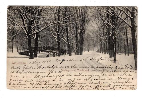 P2655, Amsterdam, Wintergezicht, Vondelpark,  1902., Verzamelen, Ansichtkaarten | Nederland, Gelopen, Noord-Holland, Voor 1920