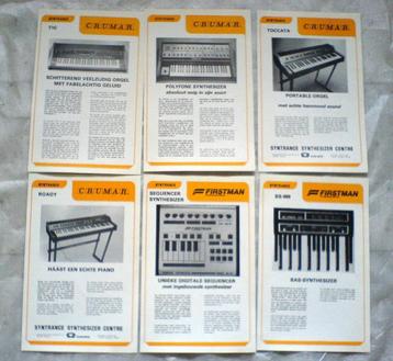 Originele nederlandse folders van CRUMAR synthesizers - izgs beschikbaar voor biedingen