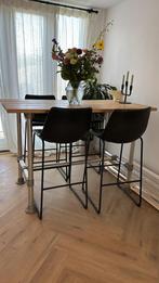 Eettafel krukken, Huis en Inrichting, Barkrukken, Ophalen, Gebruikt, 60 tot 90 cm, Leer