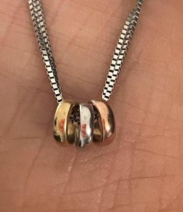 Gouden hanger 9 karaat tricolor goud kettinghanger trinity beschikbaar voor biedingen