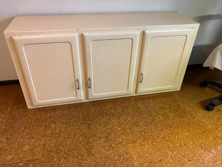 Vintage Keukenkast of Dressoir, Huis en Inrichting, Kasten | Dressoirs, Gebruikt, 100 tot 150 cm, 25 tot 50 cm, Met deur(en), Overige houtsoorten