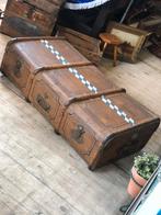 Hutkoffer reiskoffer scheepskoffer antiek koffer hout, Antiek en Kunst, Ophalen