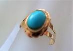 Gouden ring met turkoois (23), Sieraden, Tassen en Uiterlijk, Ringen, Ophalen, Dame, Goud, Goud