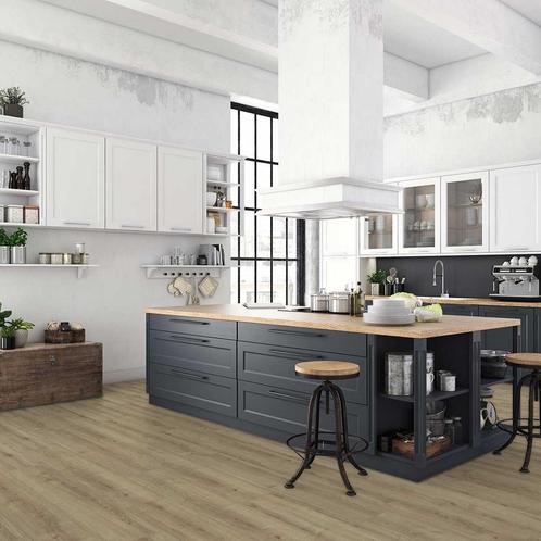 Laminaat-waterb 15m2 (plus ca2m2 rest) gouden eiken - nieuw,, Huis en Inrichting, Stoffering | Vloerbedekking, Nieuw, Laminaat