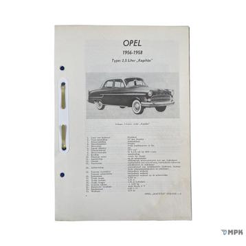Kluwer | Opel Kapitan 2.5 Liter | 1956-1958 | NL beschikbaar voor biedingen