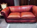 bank chesterfield, Ophalen, Gebruikt, 75 tot 100 cm, Leer