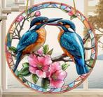 Raamhanger ijsvogel koppel ( extra groot ), Tuin en Terras, Tuinwanddecoratie, Verzenden, Nieuw
