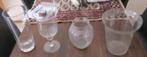 Te Koop: Diverse glazen (bloemen) vazen., Minder dan 50 cm, Glas, Gebruikt, Ophalen of Verzenden