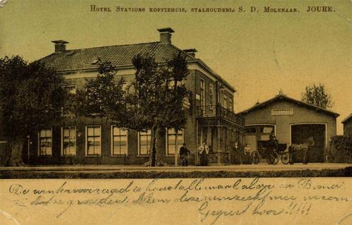 Hotel Stations koffiehuis Stalhouderij - Joure - B-keus - 19, Verzamelen, Ansichtkaarten | Nederland, Gelopen, Voor 1920, Ophalen of Verzenden
