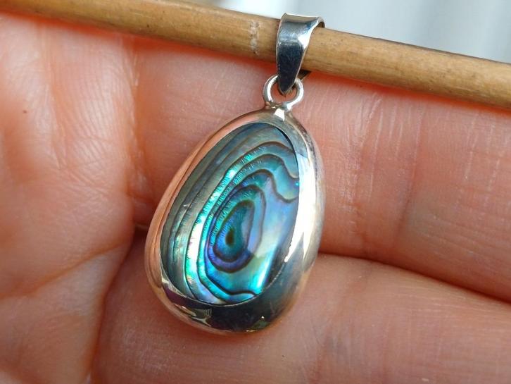 Vanoli 925 zilveren dubbel kettinghanger abalone parelmoer, Sieraden, Tassen en Uiterlijk, Kettinghangers, Nieuw, Zilver, Overige kleuren