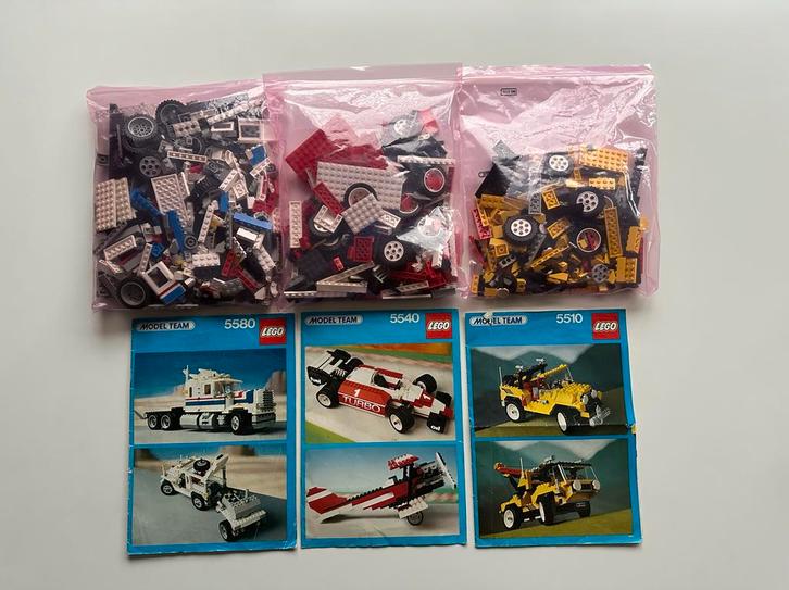 Vintage LEGO Model Team 3 sets, Kinderen en Baby's, Speelgoed | Duplo en Lego, Gebruikt, Lego, Complete set, Ophalen of Verzenden