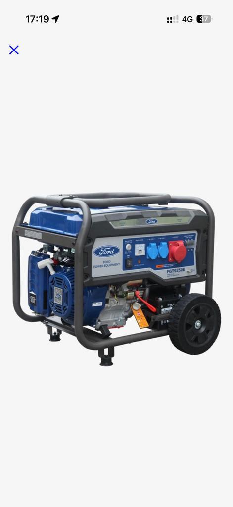 Nieuw in doos aggregaat Ford FGT9250E, Doe-het-zelf en Verbouw, Aggregaten, Nieuw, Benzine, 5 tot 10 kVA, Elektrisch startend