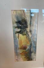 Abstract Aquarel Schilderij gesigneerd, Ophalen of Verzenden