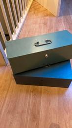 Geldkistjes metaal met sleutel (2), 50 tot 100 cm, Ophalen of Verzenden, Zo goed als nieuw, Metaal