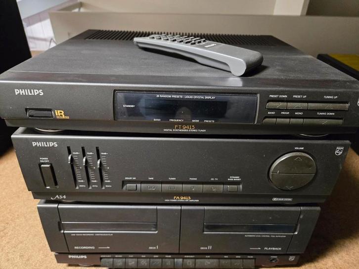 Philips FT9413 Stereo Toren met Afstandsbediening, Audio, Tv en Foto, Stereo-sets, Gebruikt, Cassettedeck, Tuner of Radio, Philips
