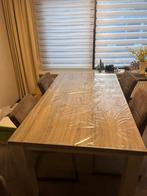 Houten tafel, Zo goed als nieuw, Vijf personen of meer, Rechthoekig, 50 tot 100 cm