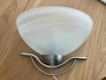 Mooie wandlamp rvs/glas beschikbaar voor biedingen