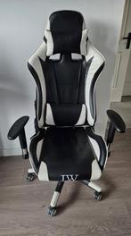 Gaming Bureaustoel * Zwart/Wit *, Huis en Inrichting, Bureaustoelen, Ophalen, Gaming bureaustoel, Zwart, Zo goed als nieuw