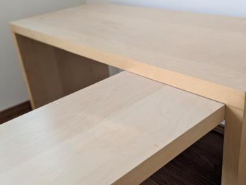 Ikea malm bureau met uittrekbaar blad