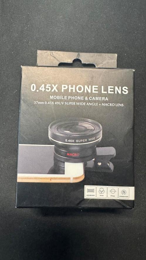 Macro Phone lens...0.45X Phone Lens, Telecommunicatie, Mobiele telefoons | Toebehoren en Onderdelen, Nieuw, Overige merken, Overige typen