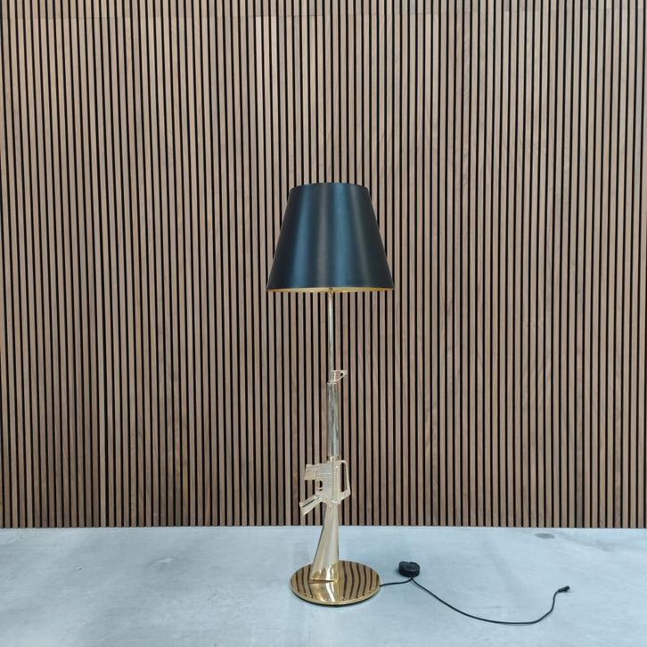Flos Gun floorlamp 18k goud, Antiek en Kunst, Antiek | Lampen, Ophalen of Verzenden